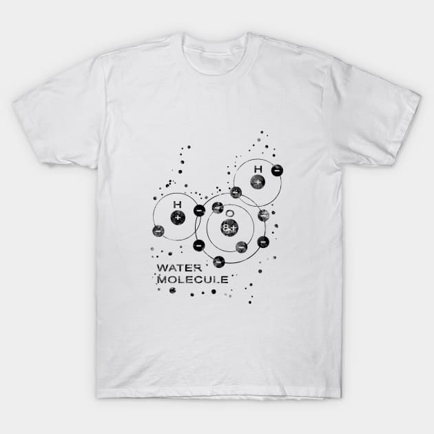 Water Molecule T-Shirt by RosaliArt